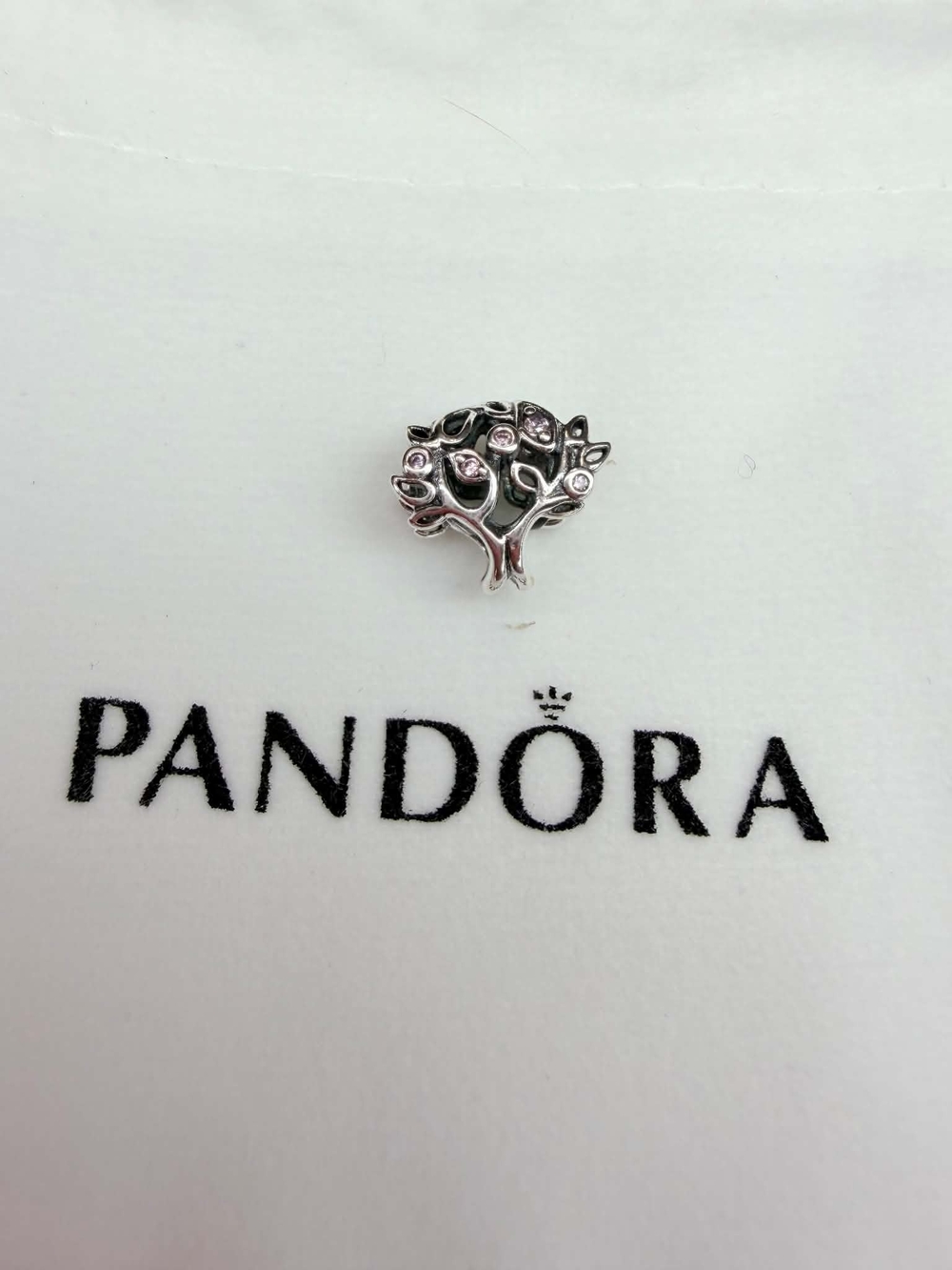 Pandora Silver Tree of Life Brooch with Pink Accents